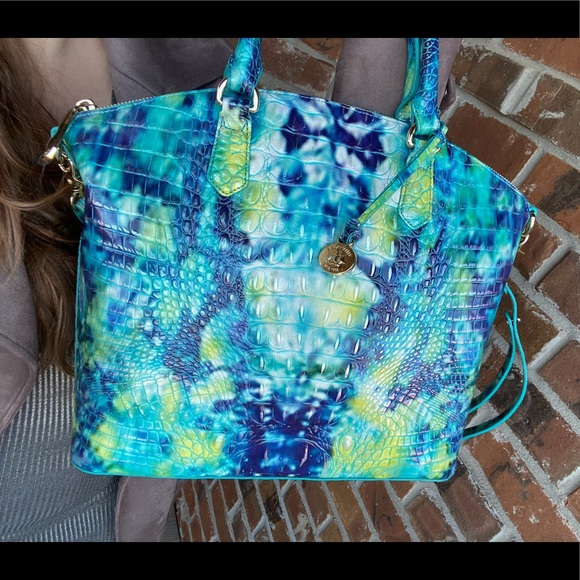 NWT Brahmin Croco Leather Hydro Melbourne Large Duxbury Satchel Purse - Picture 6 of 9